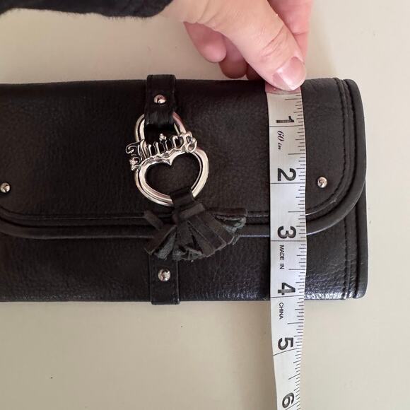 Juicy Couture Y2K Black Leather Wallet - Picture 6 of 8